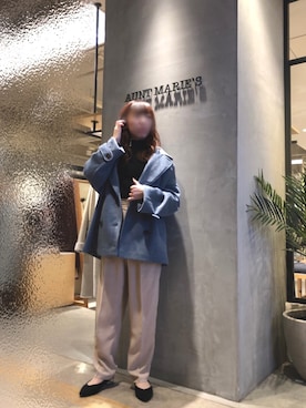 「アイテム（ピーコート）」を使った、Fumi⑅︎◡̈︎さん（レディース・166cm）の冬コーディネート