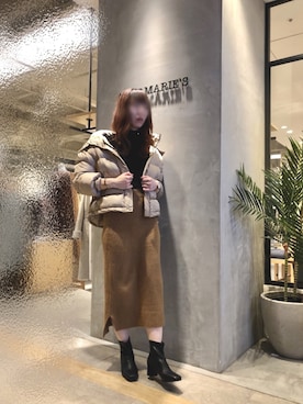 「flowriri（フロウリリ）のアイテム」を使った、Fumi⑅︎◡̈︎さん（レディース・166cm）の冬コーディネート