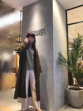 「アイテム（ノーカラージャケット）」を使った、Fumi⑅︎◡̈︎さん（レディース・166cm）の冬コーディネート