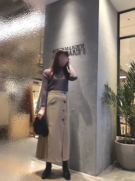 Fumi⑅︎◡̈︎さん（レディース・166cm）の冬コーディネート