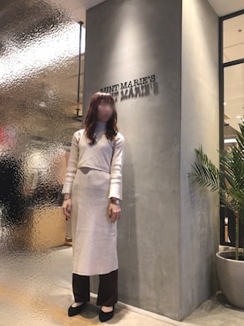 「アントマリーズ」｜「アイテム（ワンピース）」を使った、Fumi⑅︎◡̈︎さん（レディース・166cm）の冬コーディネート