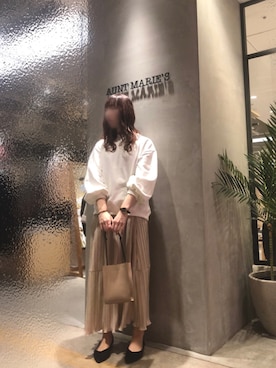 「アントマリーズ」｜「アイテム（スウェット）」を使った、Fumi⑅︎◡̈︎さん（レディース・166cm）の冬コーディネート