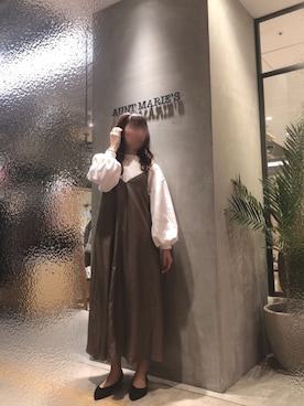 「アントマリーズ」｜「アイテム（スウェット）」を使った、Fumi⑅︎◡̈︎さん（レディース・166cm）の冬コーディネート