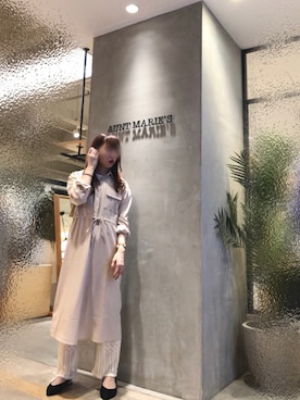 「アイテム（シャツワンピース）」を使った、Fumi⑅︎◡̈︎さん（レディース・166cm）の春コーディネート