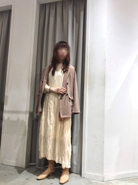 「アントマリーズ」｜「アイテム（ワンピース）」を使った、Fumi⑅︎◡̈︎さん（レディース・166cm）の春コーディネート