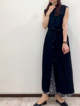 「アントマリーズ」｜「アイテム（ワンピース）」を使った、Fumi⑅︎◡̈︎さん（レディース・166cm）の夏コーディネート