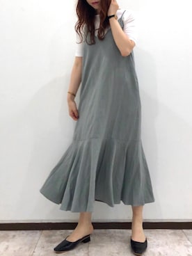 「アントマリーズ」｜「アイテム（ワンピース）」を使った、Fumi⑅︎◡̈︎さん（レディース・166cm）の夏コーディネート