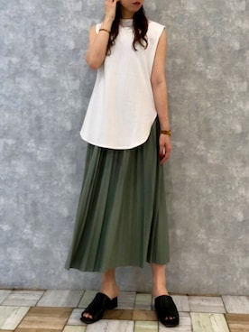 「アントマリーズ」｜「アイテム（トップス）」を使った、Fumi⑅︎◡̈︎さん（レディース・166cm）の夏コーディネート