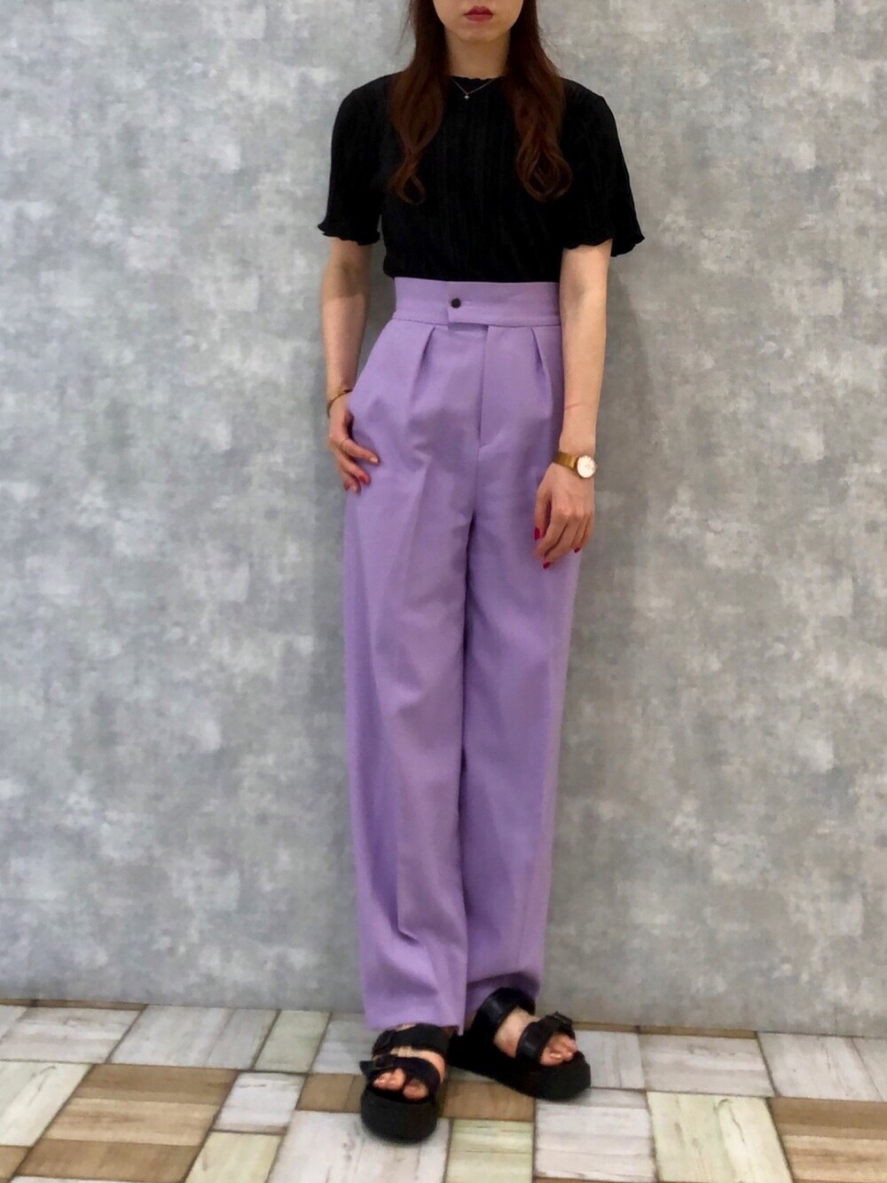 STUDIOUSのマットツイルセンタープレスパンツ STUDIOUS（ステュディオス）の「【STUDIOUS】マットツイル