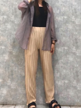 「flowriri（フロウリリ）のアイテム」を使った、Fumi⑅︎◡̈︎さん（レディース・166cm）の夏コーディネート