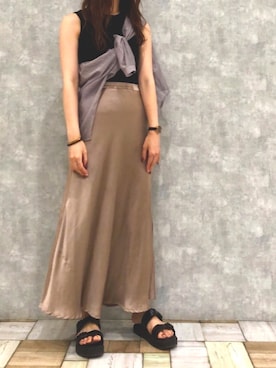 「アントマリーズ」｜「アイテム（トップス）」を使った、Fumi⑅︎◡̈︎さん（レディース・166cm）の夏コーディネート