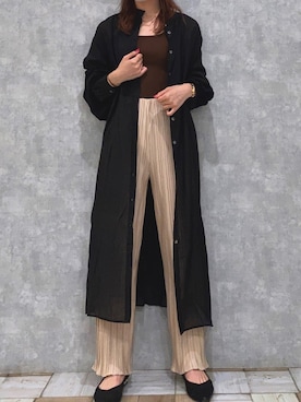 「アントマリーズ」｜「アイテム（ワンピース）」を使った、Fumi⑅︎◡̈︎さん（レディース・166cm）の秋コーディネート