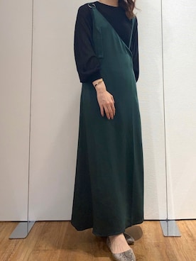 「アントマリーズ」｜「アイテム（ワンピース）」を使った、Fumi⑅︎◡̈︎さん（レディース・166cm）の秋コーディネート