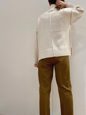 「アントマリーズ」｜「アイテム（スラックス）」を使った、Fumi⑅︎◡̈︎さん（レディース・166cm）の秋コーディネート