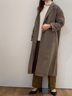 「アイテム（トレンチコート）」を使った、Fumi⑅︎◡̈︎さん（レディース・166cm）の秋コーディネート