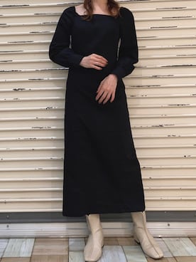 「アントマリーズ」｜「アイテム（ワンピース）」を使った、Fumi⑅︎◡̈︎さん（レディース・166cm）の秋コーディネート