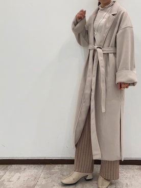 「アントマリーズ」｜「アイテム（チェスターコート）」を使った、Fumi⑅︎◡̈︎さん（レディース・166cm）の秋コーディネート