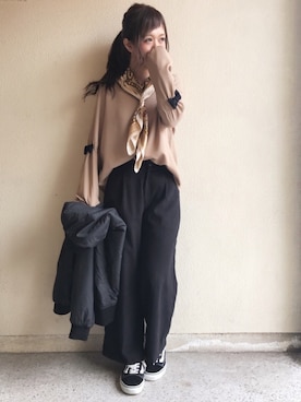 「UNIQLO（ユニクロ）のアイテム（ブルゾン）」を使った、ｈaｒu ◎さん（レディース・153cm）の冬コーディネート