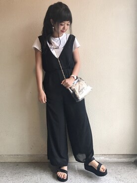 「Daniel Wellington（ダニエルウェリントン）の販売終了 クラシックペティット ボンダイ 32mm（アナログ腕時計）」を使った、ｈaｒu ◎さん（レディース・153cm）の夏コーディネート