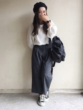 「MARC JACOBS（マークジェイコブス）のアイテム（バックパック/リュック）」を使った、ｈaｒu ◎さん（レディース・153cm）の秋コーディネート