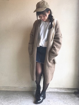 「GRL（グレイル）のアイテム（キャップ）」を使った、ｈaｒu ◎さん（レディース・153cm）の秋コーディネート