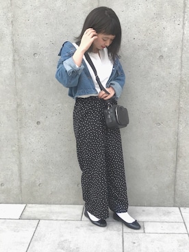 「GRL（グレイル）のアイテム（デニムジャケット）」を使った、ｈaｒu ◎さん（レディース・153cm）の春コーディネート