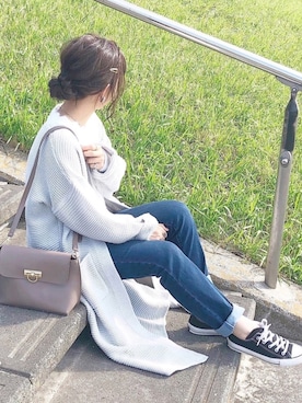 「シニヨン」｜ｈaｒu ◎さん（レディース・153cm）の秋コーディネート