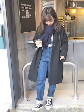 「journal standard L'essage（ジャーナルスタンダードレサージュ）のアイテム（その他アウター）」を使った、ｈaｒu ◎さん（レディース・153cm）の冬コーディネート