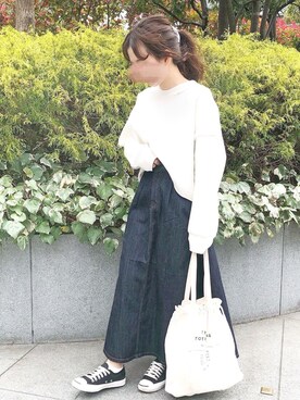 「Fuente （フェンテ）のアイテム」を使った、ｈaｒu ◎さん（レディース・153cm）の春コーディネート