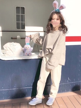 「apres jour（アプレジュール）のアイテム（スウェット）」を使った、ｈaｒu ◎さん（レディース・153cm）の春コーディネート