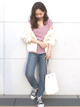 「GRL（グレイル）のアイテム（リング）」を使った、ｈaｒu ◎さん（レディース・153cm）の春コーディネート