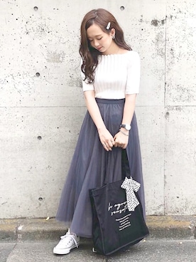 「AS KNOW AS PINKY（アズノゥアズピンキー）のアイテム」を使った、ｈaｒu ◎さん（レディース・153cm）の夏コーディネート