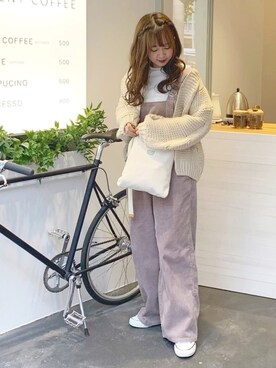 「archives e'pice（アルシーヴエピス）のアイテム（サロペット/オーバーオール）」を使った、ｈaｒu ◎さん（レディース・153cm）の秋コーディネート