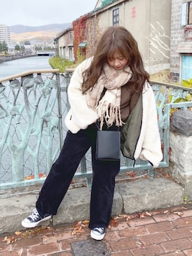 「Honeys（ハニーズ）のアイテム」を使った、ｈaｒu ◎さん（レディース・153cm）の秋コーディネート