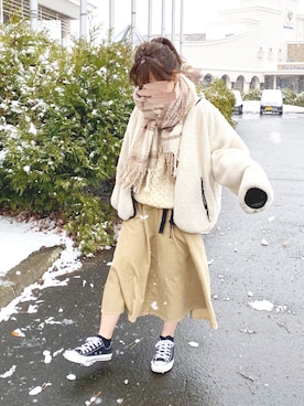 「Kastane（カスタネ）のアイテム（ブルゾン）」を使った、ｈaｒu ◎さん（レディース・153cm）の冬コーディネート