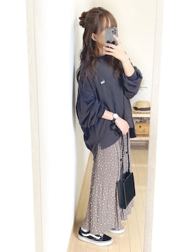 「Lee（リー）のアイテム（スウェット）」を使った、ｈaｒu ◎さん（レディース・153cm）の春コーディネート