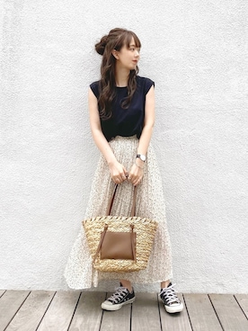 「LA BELLE ETUDE（ラベルエチュード）のアイテム（トップス）」を使った、ｈaｒu ◎さん（レディース・153cm）の夏コーディネート