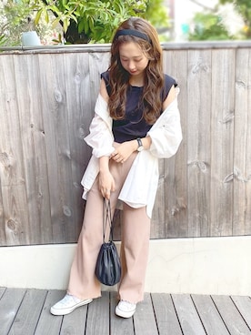 「Color（カラー）のアイテム」を使った、ｈaｒu ◎さん（レディース・153cm）の夏コーディネート