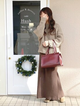 「H&M（エイチ・アンド・エム）のアイテム（ニット/セーター）」を使った、ｈaｒu ◎さん（レディース・153cm）の冬コーディネート