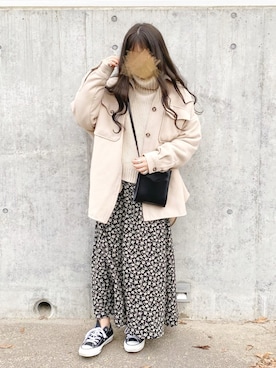 「chocomee（チョコミー）のアイテム（バッグ）」を使った、ｈaｒu ◎さん（レディース・153cm）の冬コーディネート