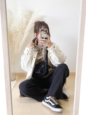 「classicalelf（クラシカルエルフ）のアイテム（パーカー）」を使った、ｈaｒu ◎さん（レディース・153cm）の冬コーディネート