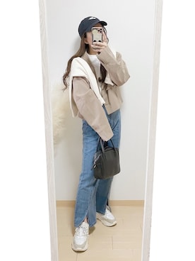 「DEVICE（デバイス）のアイテム（ジャケット/アウター）」を使った、ｈaｒu ◎さん（レディース・153cm）の春コーディネート