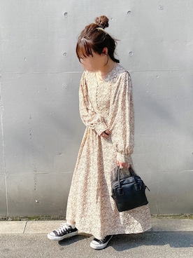 「RAY CASSIN（レイカズン）のアイテム（ワンピース/ドレス）」を使った、ｈaｒu ◎さん（レディース・153cm）の春コーディネート
