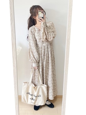 「RAY CASSIN（レイカズン）のアイテム（ワンピース/ドレス）」を使った、ｈaｒu ◎さん（レディース・153cm）の春コーディネート