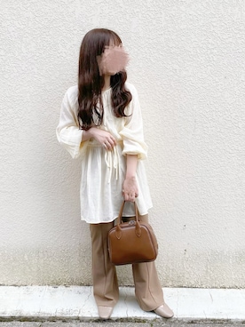 「one after another NICE CLAUP（ワンアフターアナザーナイスクラップ）のアイテム（チュニック）」を使った、ｈaｒu ◎さん（レディース・153cm）の夏コーディネート