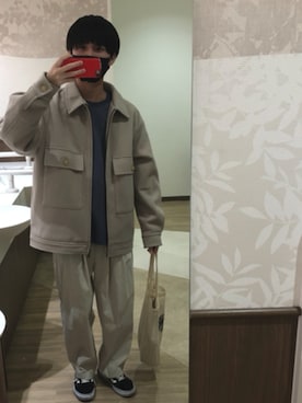 「niko and...（ニコアンド）のアイテム（MA-1）」を使った、て。さん（メンズ・170cm）の秋コーディネート