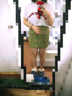 「PULL&BEAR（プルアンドベア）のアイテム（スカート）」を使った、Chaya陈yyさん（レディース・163cm）の春コーディネート
