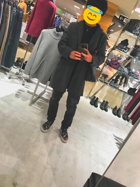 「DC（ディーシー）のアイテム（スリッポン）」を使った、HARU .Hさん（メンズ・170cm）の冬コーディネート