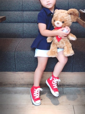 「POLO RALPH LAUREN（ポロ ラルフ ローレン）のアイテム（その他パンツ、ホワイト系）」を使った、kairi_mamさんの夏コーディネート