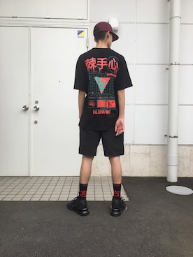 「Yohji Yamamoto（ヨウジヤマモト）のアイテム（レッグウェア）」を使った、ストリート紳士さん（メンズ・183cm）の夏コーディネート